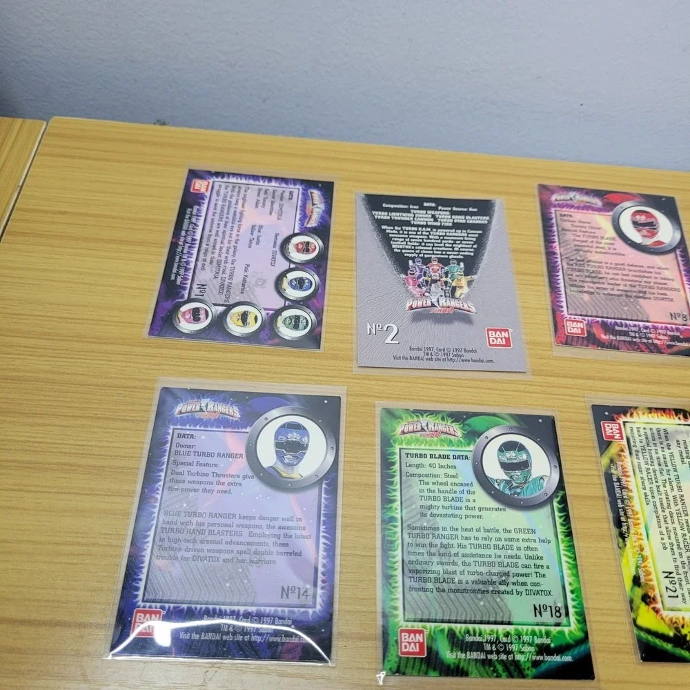 Vintage Power Rangers Turbo Trading Card Lot of 13 Bandai 1997
